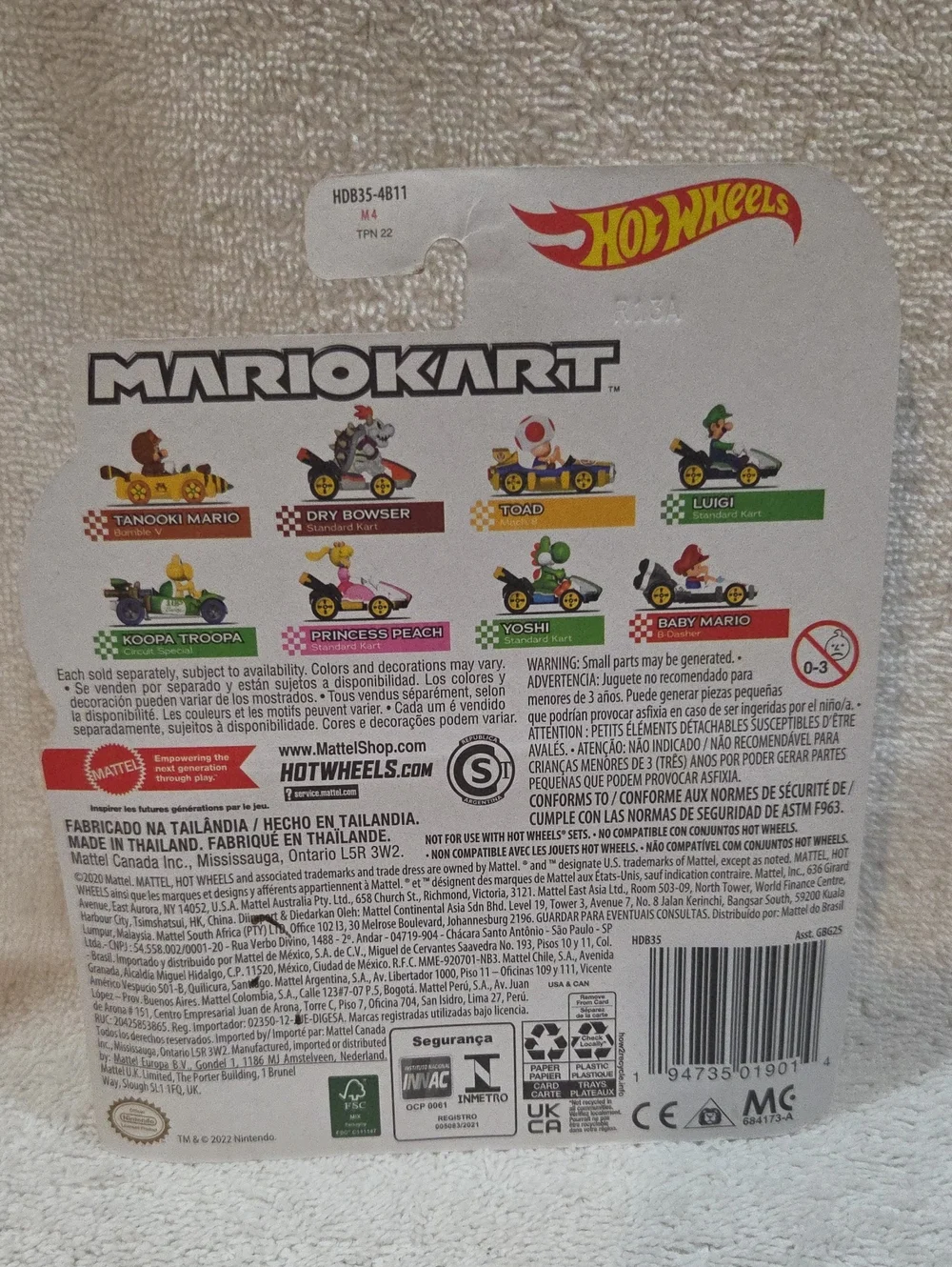 MARIOKART HOT WHEELS - TOAD